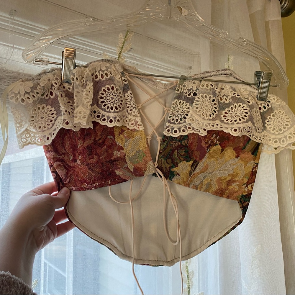 NWT | Brocade Floral Bustier - Picture 3 of 5